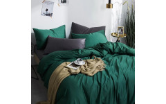 Постільна білизна ДУЕТ ROYAL GREEN/ANTHRACITE Premium Сатин однотон MERISET