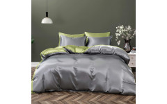 Постільна білизна ДУЕТ TRUE GREY/PISTACHIO Premium Premium Сатин однотон MERISET