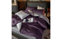 Постільна білизна ДУЕТ VIOLET FLOWER/PLATINUM Premium Premium Сатин однотон MERISET
