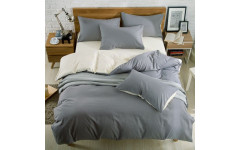 Постільна білизна ДУЕТ Сірий/Пломбірне морозиво Ранфорс MERISET
