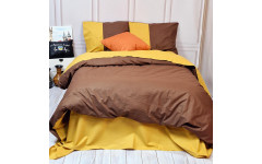 Постільна білизна PREMIERE Коричневий/Охра Ранфорс MERISET Постільна білизна PREMIERE Коричневий/Охра Ранфорс MERISET