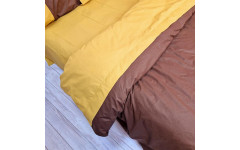 Постільна білизна PREMIERE Коричневий/Охра Ранфорс MERISET Постільна білизна PREMIERE Коричневий/Охра Ранфорс MERISET