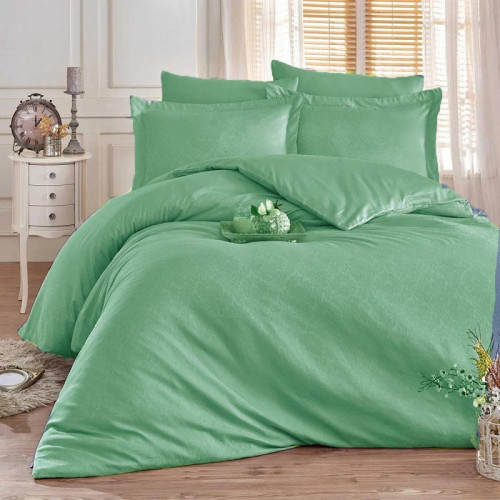 Постільна білизна GREEN FOG DAMASK Жакард MERISET