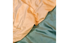 Постільна білизна ДУЕТ GREEN FOG/SOFT PEACH Premium Сатин однотон MERISET