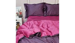 Постільна білизна ДУЕТ VIOLET FLOWER/BERRY Premium Сатин однотон MERISET