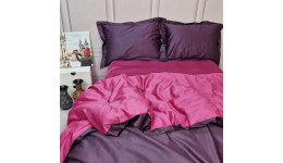 Постільна білизна ДУЕТ VIOLET FLOWER/BERRY Premium Сатин однотон MERISET