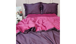 Постільна білизна ДУЕТ VIOLET FLOWER/BERRY Premium Сатин однотон MERISET