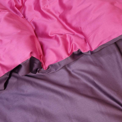 Постільна білизна ДУЕТ VIOLET FLOWER/BERRY Premium Сатин однотон MERISET