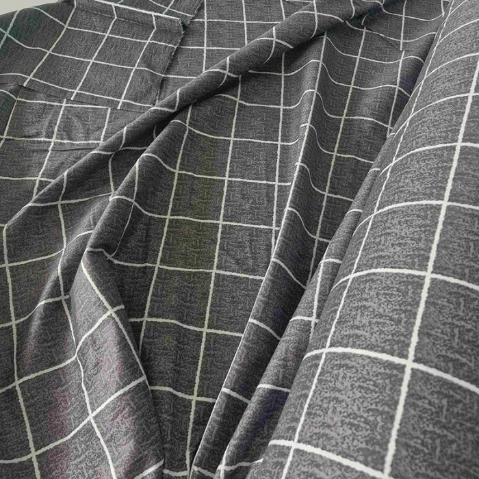 Постільна білизна Сіра клітинка Сатин MERISET