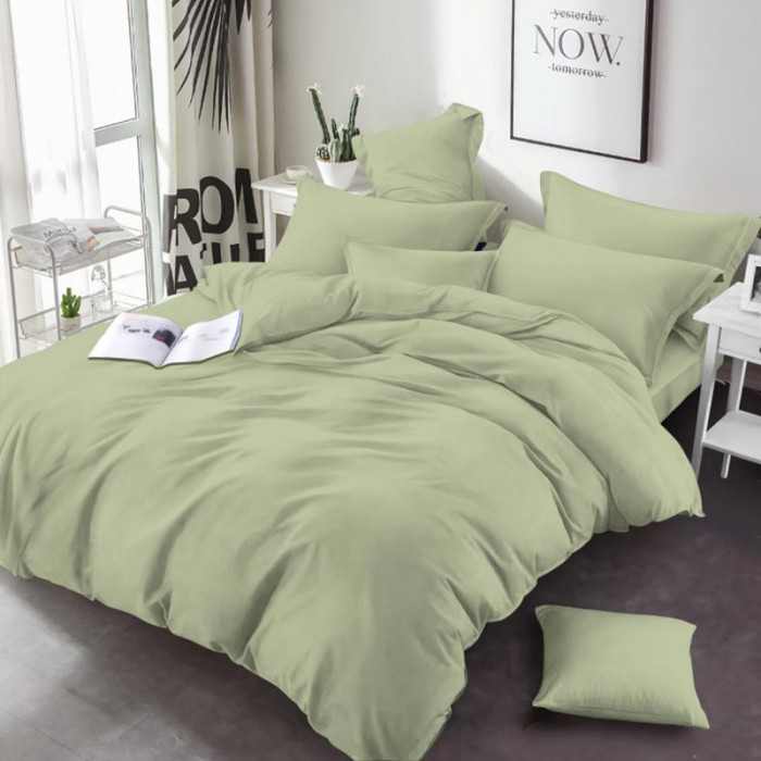 Постільна білизна Світлий хакі однотонна Бязь MERISET