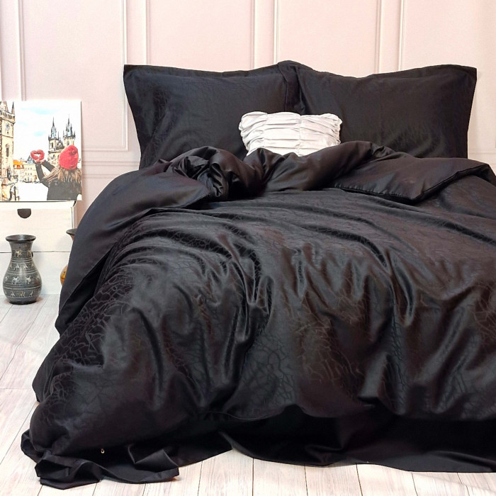 Постільна білизна Жакард BLACK ELEGANT сатин MERISET Постільна білизна Жакард BLACK ELEGANT сатин MERISET