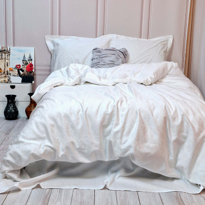 Постільна білизна Жакард WHITE ELEGANT сатин MERISET