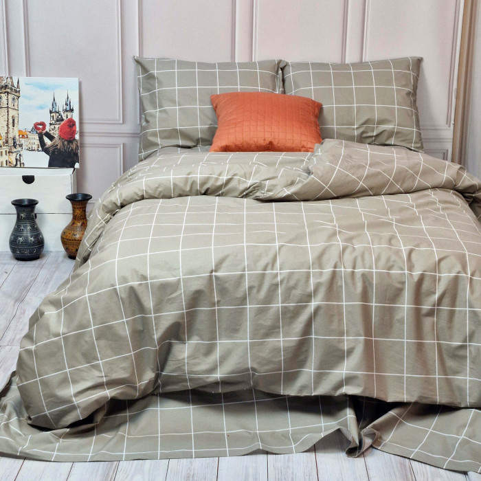 Постільна білизна Тартан бежевий ранфорс MERISET