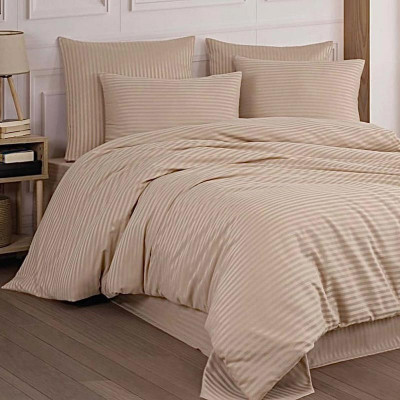 Постільна білизна Бежевий страйп Бязь Люкс MERISET