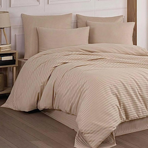 Постільна білизна Бежевий страйп Бязь Люкс MERISET