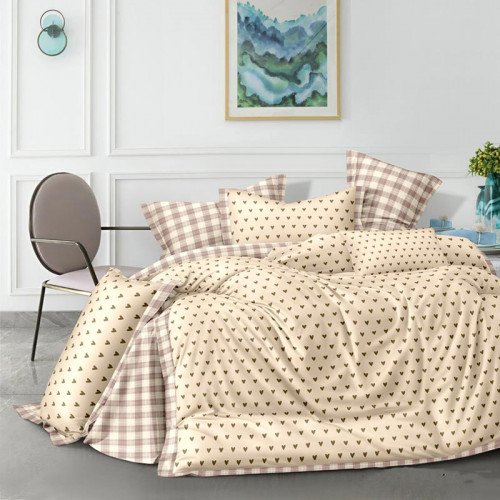 Підліткова постільна білизна Сатин Картаті сердечка MERISET