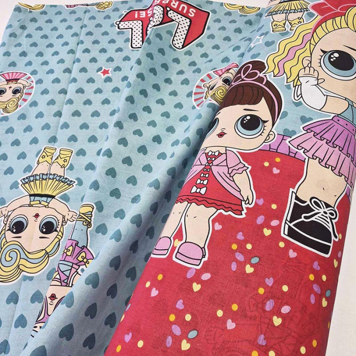 Підліткова постільна білизна Бязь Люкс Рожева Лол MERISET