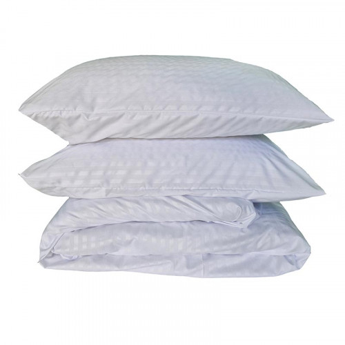 Постільна білизна Мікрофібра Біла страйп ГОТЕЛЬ MERISET