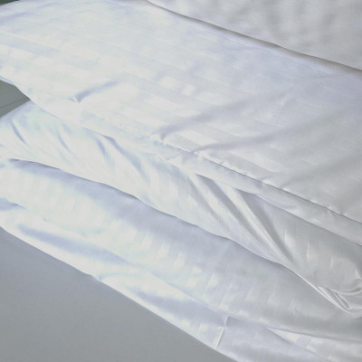 Постільна білизна Мікрофібра Біла страйп ГОТЕЛЬ MERISET