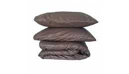 Постільна білизна Мікрофібра Коричнева страйп ГОТЕЛЬ MERISET