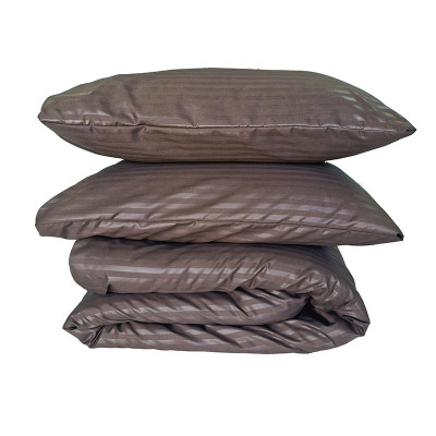 Постільна білизна Мікрофібра Коричнева страйп ГОТЕЛЬ MERISET