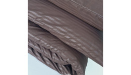 Постільна білизна Мікрофібра Коричнева страйп ГОТЕЛЬ MERISET