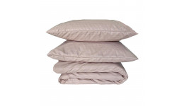 Постільна білизна Мікрофібра Бежева страйп ГОТЕЛЬ MERISET