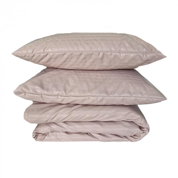 Постільна білизна Мікрофібра Бежева страйп ГОТЕЛЬ MERISET