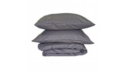 Постільна білизна Мікрофібра Сіра страйп ГОТЕЛЬ MERISET Постільна білизна Мікрофібра Сіра страйп ГОТЕЛЬ MERISET